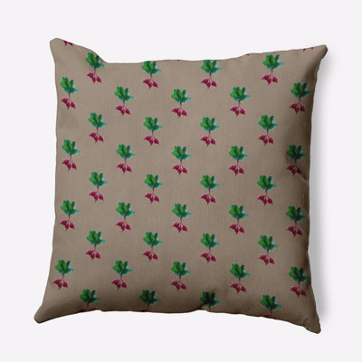 Floral Polyester Throw Pillow