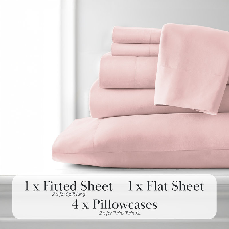 Vilano Springs Extra Deep Pocket Sheet Set, 6-Piece Ultra Soft Microfiber Sheets and Pillow Cases, Wrinkle Resistant, Easy Care