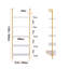 Gold White 5 Tier Industrial Square Pipe Shelf For A Tidy And Practical Home Storing Items In Stable Manner