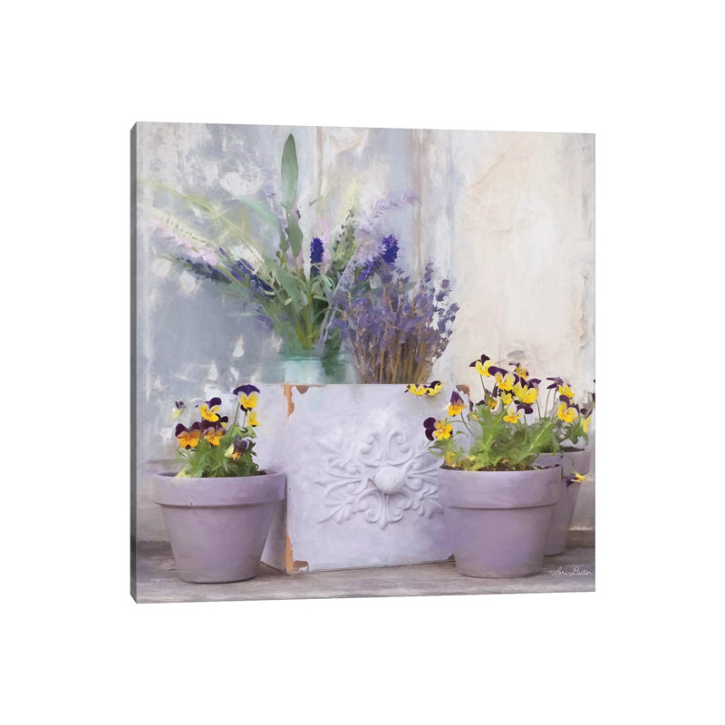 Pansy Still Life II by Lori Deiter - Wrapped Canvas Print, 30.48 cm H x 30.48 cm W