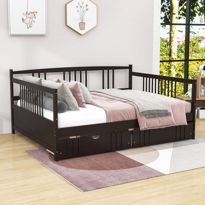 Areena Full Daybed with Two Drawers, Espresso