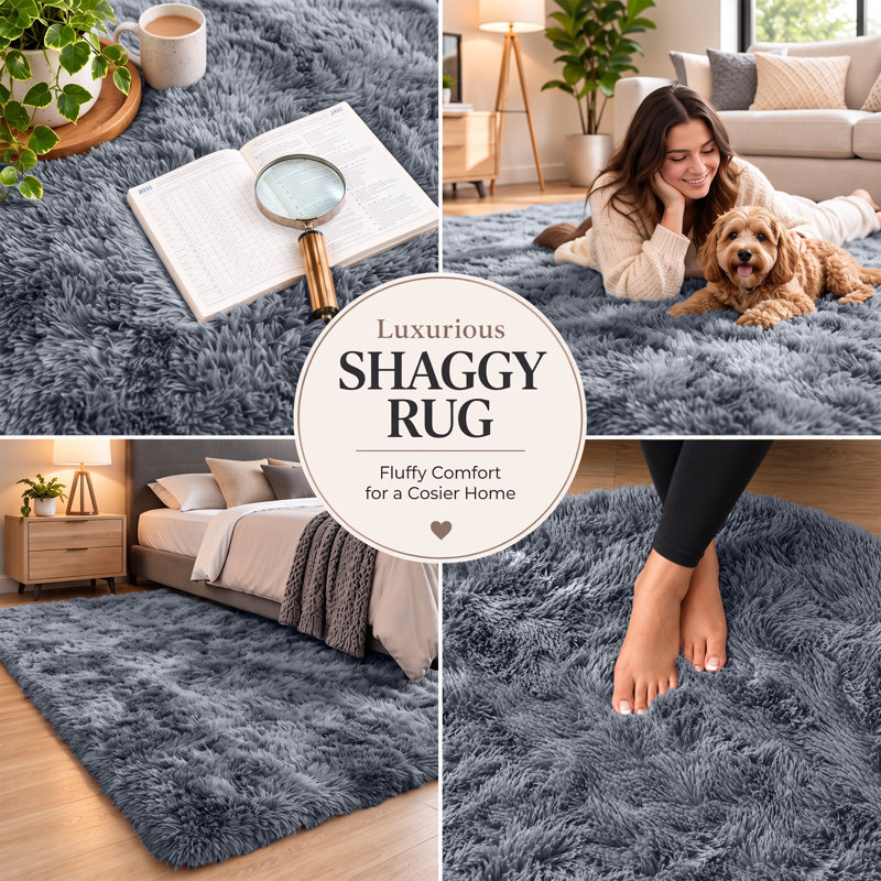Adela Rectangle Shag Washable, Rectangle 160 x 230 cm