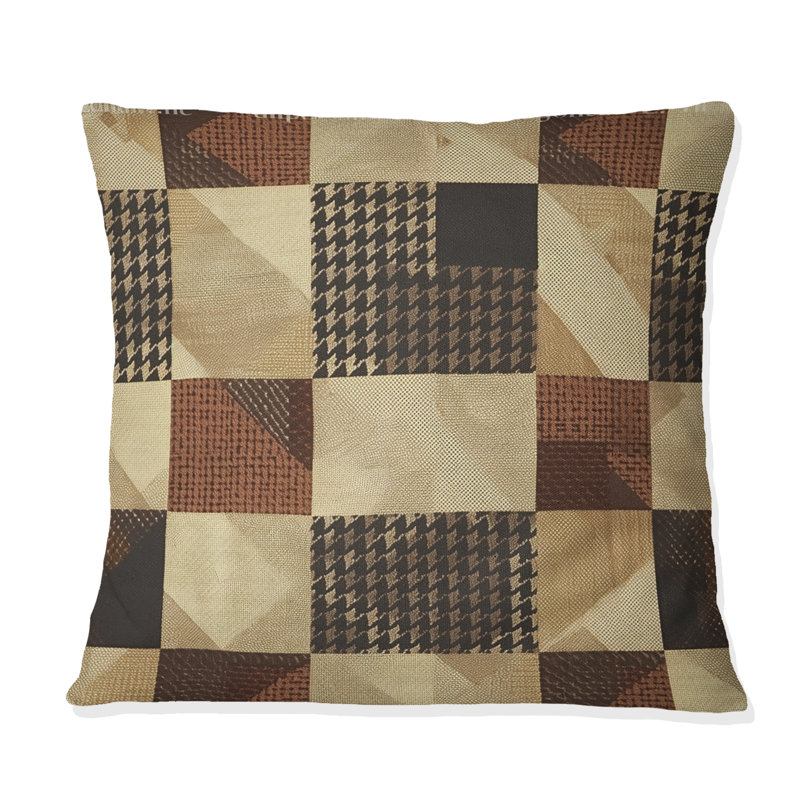 Coussin Brown, H 16 po x l 16 po