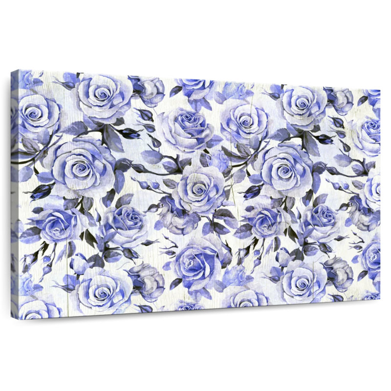 Kerner Blue Roses, 32" H x 48" W