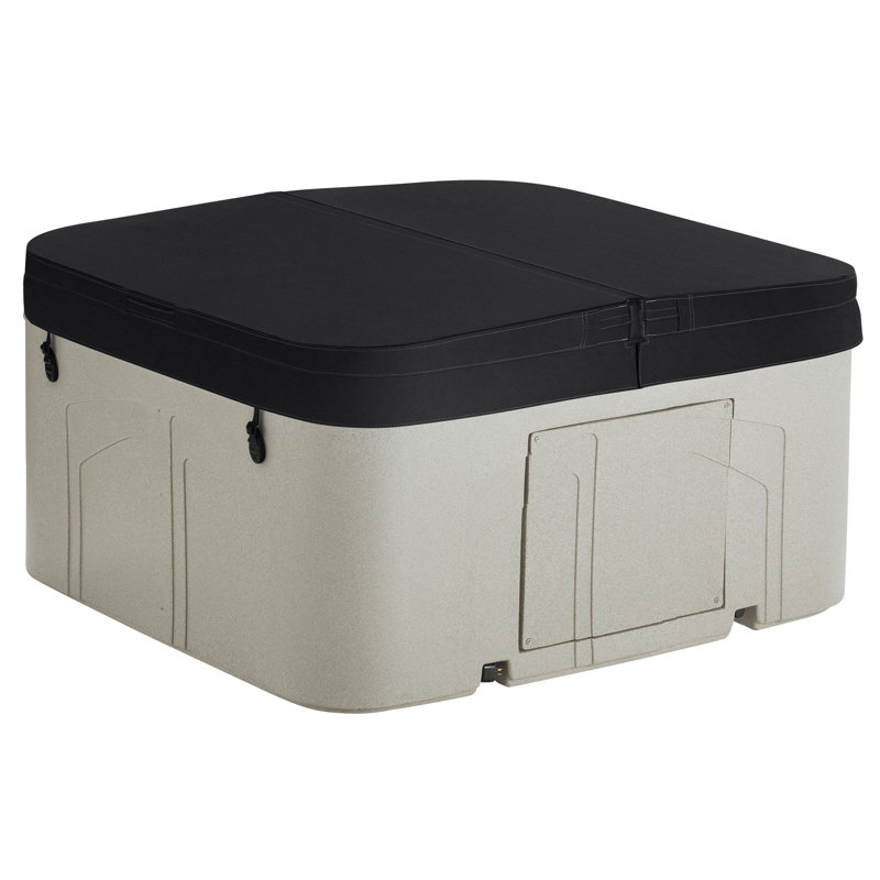 Lifesmart Spas LS100 110 Volt 4-Person 13-Jet Rectangle Plug and Play Hot Tub, Sand