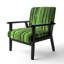 Makaay - Green Forest - Fauteuil d'appoint rembourré en velours à motif floral