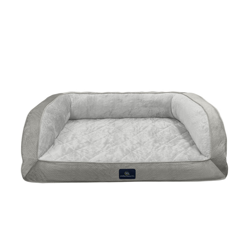 Lit orthopédique matelassé pour chat et chien Serta, gris, très grand, Gris, Très grand (H 10 po x l 46 po x P 34 po)