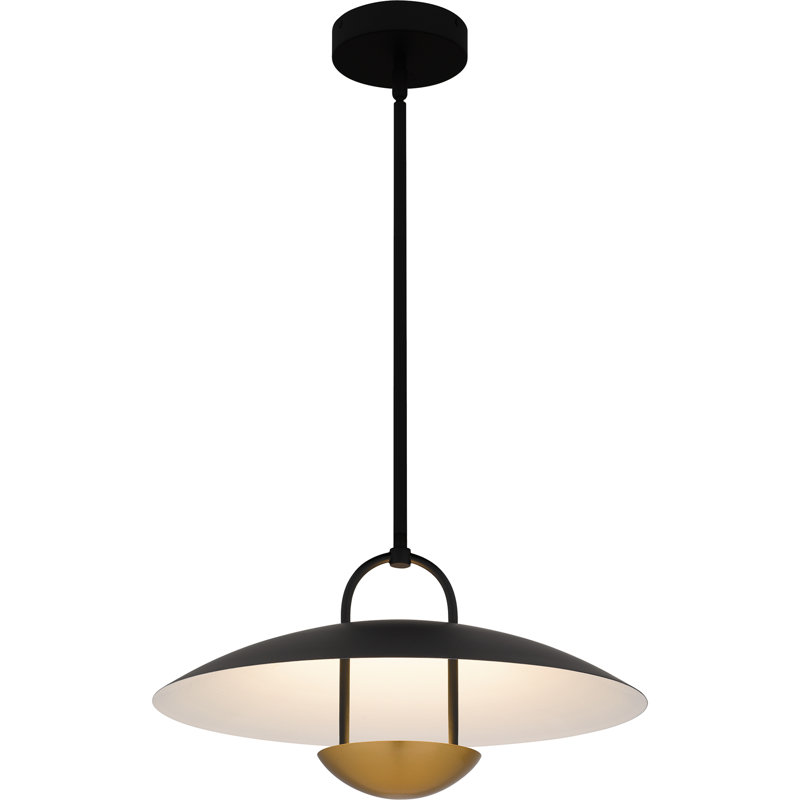 Luminaire suspendu DEL intégré Bingham, Noir mat, Noir, noir, noir, noir