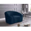 Fauteuil demi-tonneau en velours Alaw-1910994065