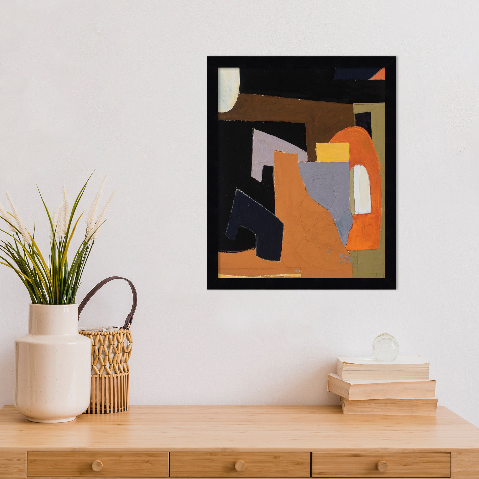 The Olive Press Room by Solano Wood Framed Wall Art Print, Black, 17" H x 14" W