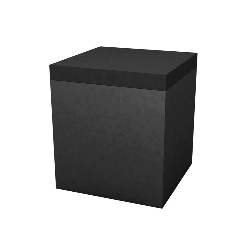 Jut Outdoor Ottoman with Cushion, Black