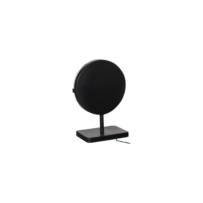 Onyx Lamp, Round Black Base