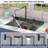 30" L x 19" W Drop-in Waterfall Kitchen Sink 16 Gauge Stainless Steel Multifunctional Workstation Kitchen Sink with Digital Display in Honeycomb Finish-117667867