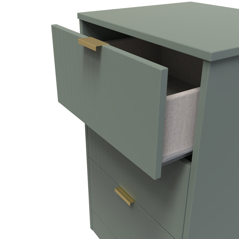 Atsumi 45cm W Manufactured Wood Bedside Table, Reed Green