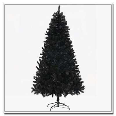 7.5ft Tall Artificial Black Christmas Tree