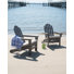 POLYWOOD Cape Cod Trex Outdoor Plastic Folding Adirondack Chair with Ottoman