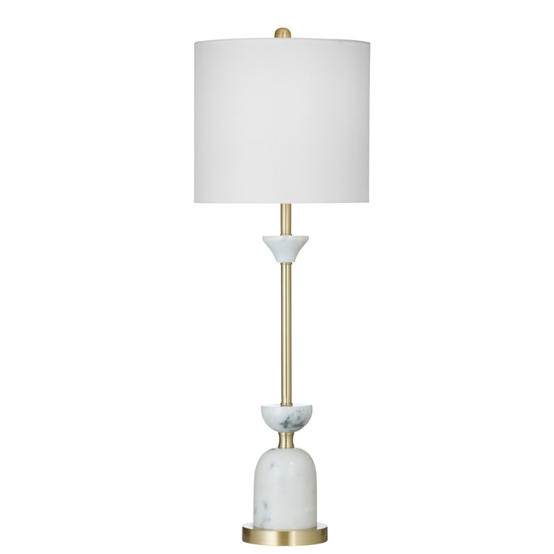 Quentin 33" Antique Brass Buffet Lamp