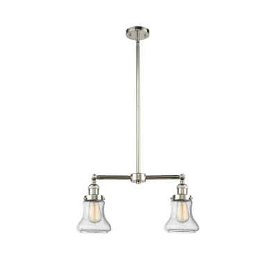 Luminaire suspendu linéaire à 2 lumières pour îlot de cuisine Edda