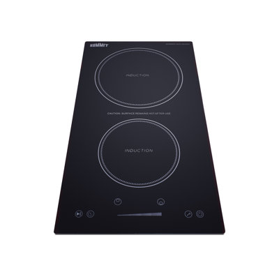 Summit Appliance 12" Wide 115V 2-Zone with Safety Shutoff Induction Cooktop
