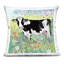 Coussin d'automne imprimé avec panier de citrouilles d'automne, design par Ashley Bradley