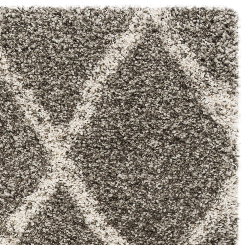 Tapis gris / ivoire à motif géométrique Hermione, Rectangle 2 pi x 3 pi