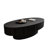 47'' Oval Coffee Table With Storage Solid Wood Veneered Modern Coffee Table Accent Tea Table For Living Room, Bedroom, Apartment Or Office-1144648435