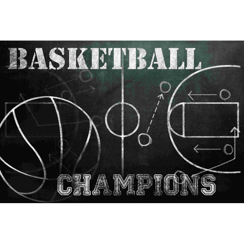 Basketball Plays - Impression sur toile tendue, H 20 po x l 30 po