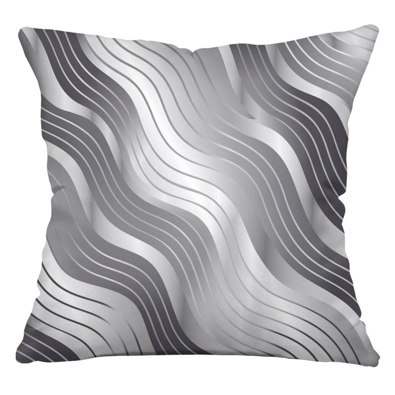 Coussin décoratif en coton à motif monochrome, H 26 po x l 26 po