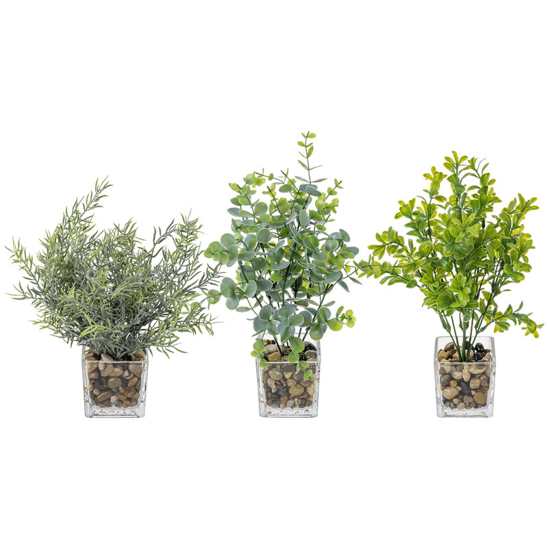 3 plantes d'eucalyptus artificiel d'intérieur 3 pièces