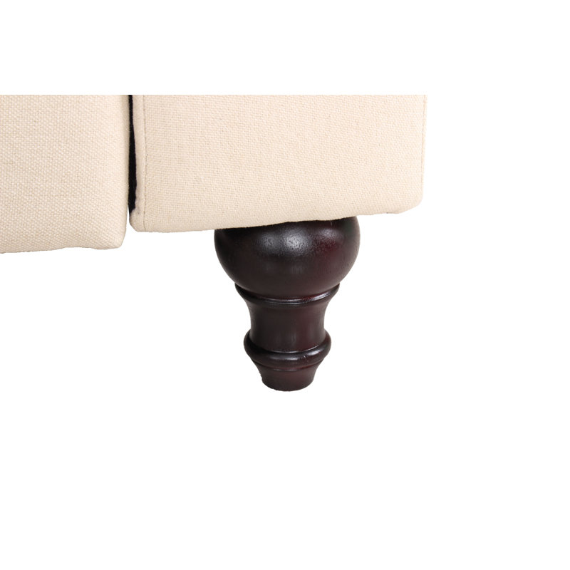 Fauteuil Maquon, Mélange de polyester crème, Mélange de polyester crème