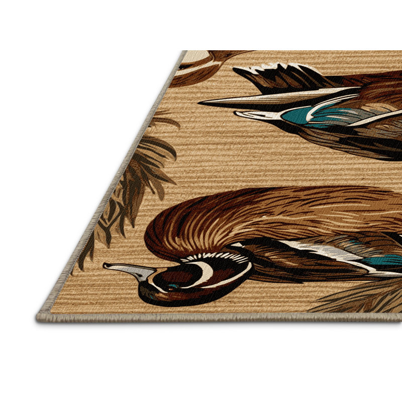  Tapis lavable en bois de canard, Carré 8 pi
