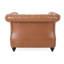 Chaise d'appoint brune avec accents cloutés, inspirée du style éblouissant d'unité centrale, revêtue pour une vie chic