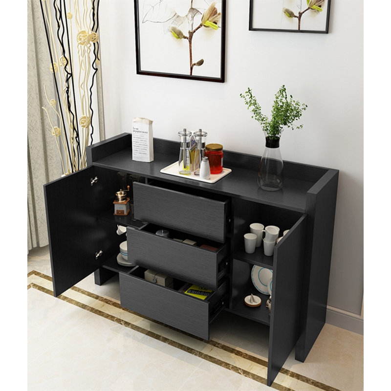 Buffet Nihasvi, H 33,46 po x l 47,24 po x P 15,75 po, Noir