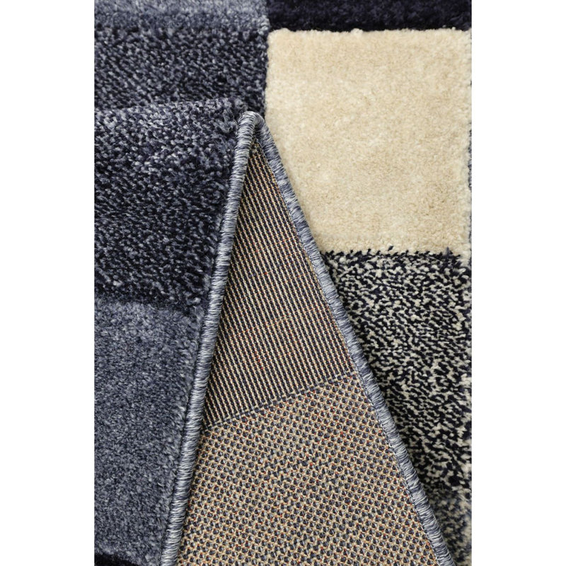 NEWPORT BLOCKS BLUE , Runner 60 x 200cm
