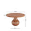 Table de salle à manger ronde Ikerne en noyer rouge massif, 119 cm (47 po), plateau épais de 3 cm (1,2 po), idéale pour la cuisine, les restaurants, les petits déjeuners et les bureaux.-1482906001
