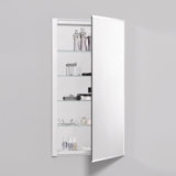 R3 Series Recessed or Surface Mount Frameless Medicine Cabinet with 4 Adjustable Shelves