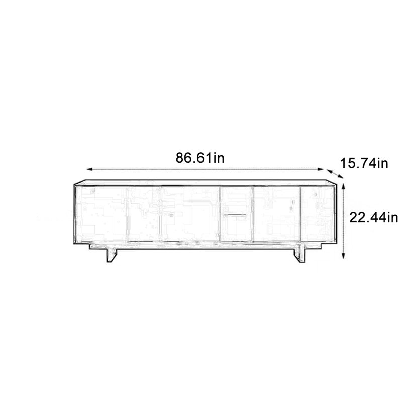 Environment-friendly water-based paint TV stand, Black