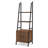 4-Tier Ladder Shelf With Cabinet And Metal Frame