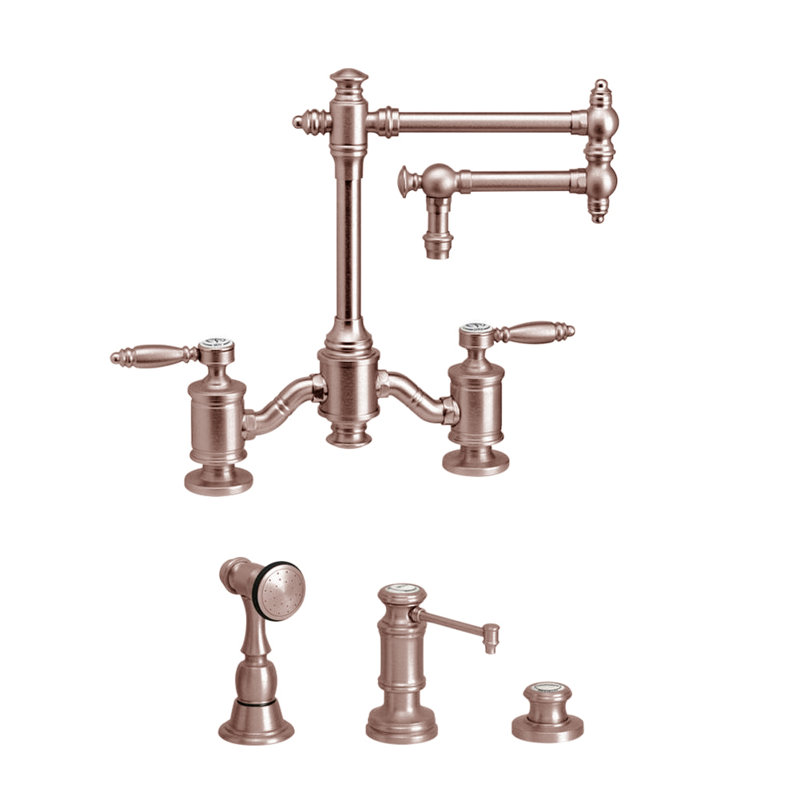 Towson Bridge Faucet - 12" Articulated Spout, American Bronze