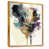 Toile avec cadre flottant or