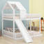 Structure de lit superposé avec glissade et échelle intégrée Wood House-918782128