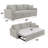 Sleeper Sectional Sofa with 2 Toss Pillows