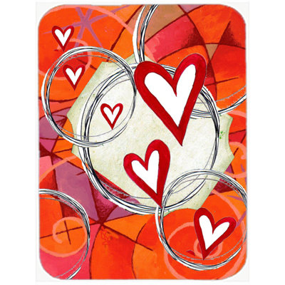 Caroline's Treasures Circle of Love Valentine's Day Glass Cutting Board
