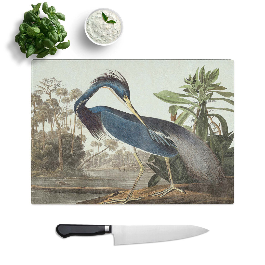 Glass Louisiana Heron by John James Audubon Chopping Board