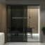 Cloison 2 panneaux coulissants en verre fumé - Structure en aluminium avec technologie Silent Glide-91951223-49163982