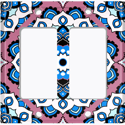 Patterned 2 - Gang Toggle Light Switch Standard Wall Plate