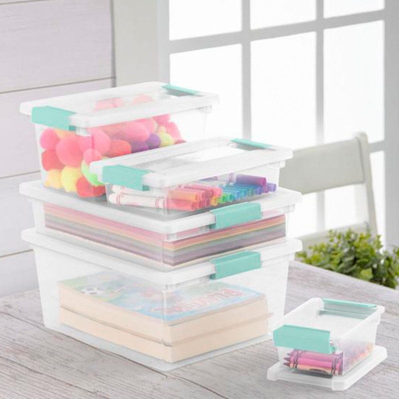 Sterilite Large Clip Storage Box, 12 Pack, and Small Clip Storage Box, 6 Pack
