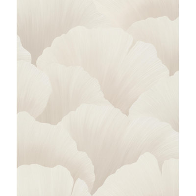 Taupe Coral Like Petals Bold Floral Textured Double Roll Wallpaper
