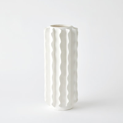 Frilled Bowl-Matte White