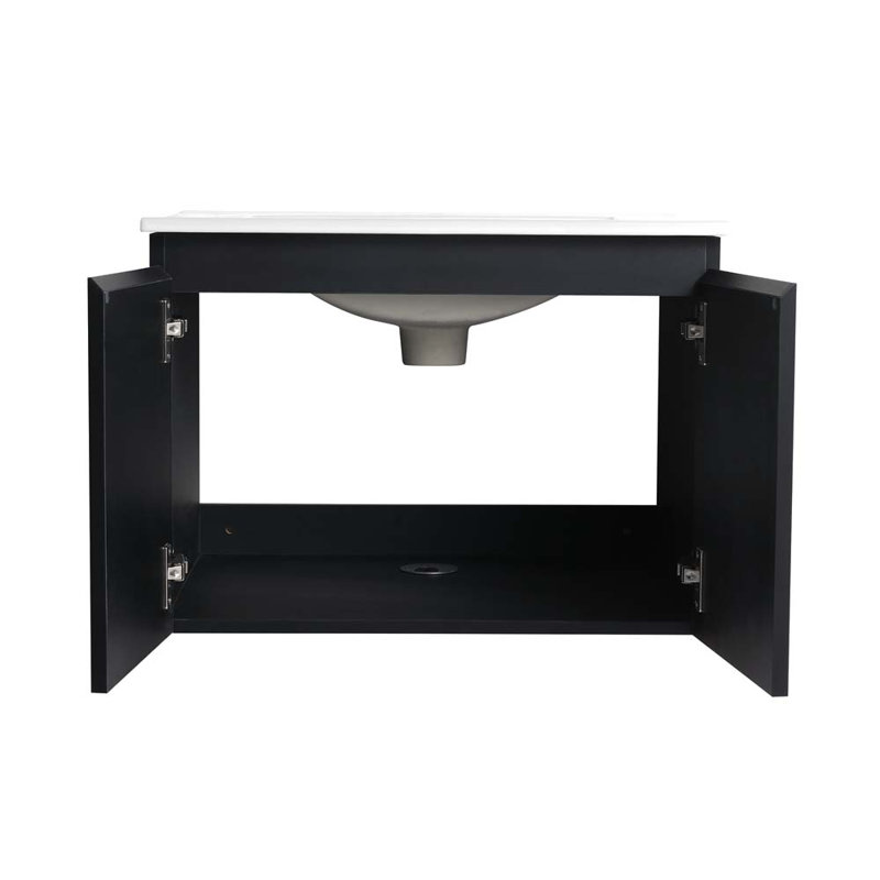 Meuble-lavabo simple 24 po avec plateau en céramique Darrent